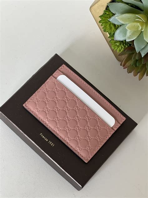 gucci caldholder pink|guccissima card holder.